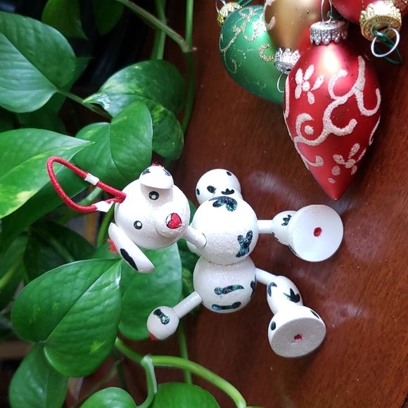 Posable Dog Christmas 🎄 ornament wood Dalmatian 🐶 Puppy Unique - Picture 6 of 10